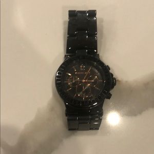 Black ceramic MK watch